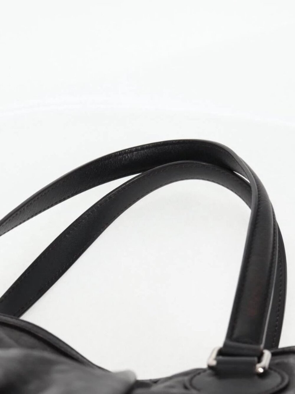 GUCCI Shoulder Bag Leather Black Silver - Picture 9 of 16